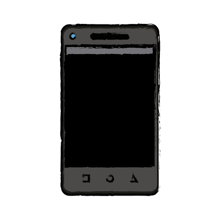 A smartphone call device technology vector illustration.のイラスト素材