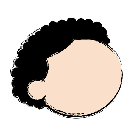 Beautiful little face boy cute child vector illustrationのイラスト素材