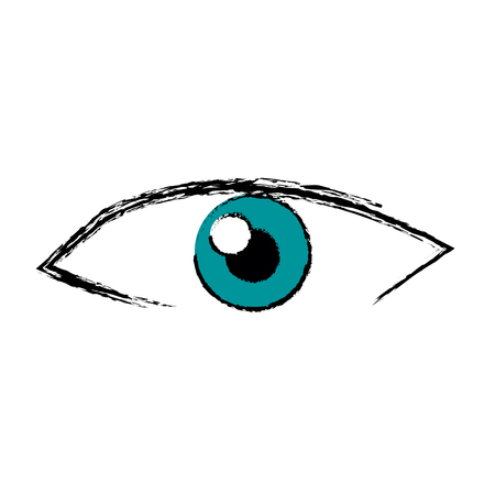 male eye view look vision image vector illustrationのイラスト素材