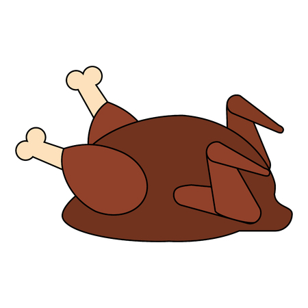 turkey icon over white background vector illustrationのイラスト素材