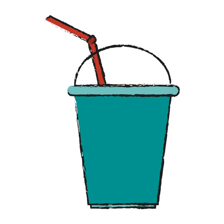 soda in disposable cup icon image vector illustration designのイラスト素材