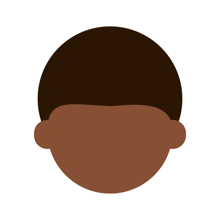 head of faceless dark skin  man icon image vector illustration designのイラスト素材