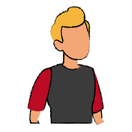 tourist man character traveler people vector illustrationのイラスト素材