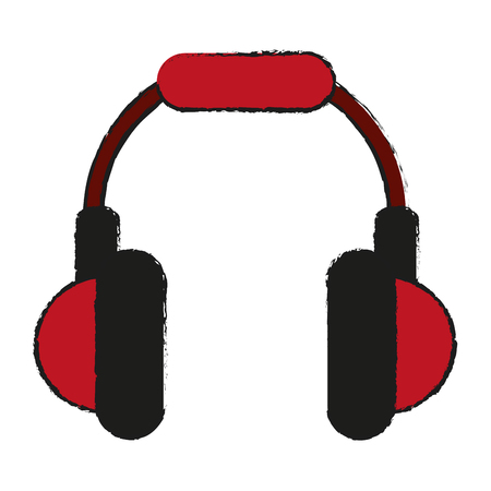 isolated headphones  icon image vector illustration designのイラスト素材