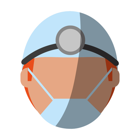 Medical professional face shadow vector illustration design graphicのイラスト素材