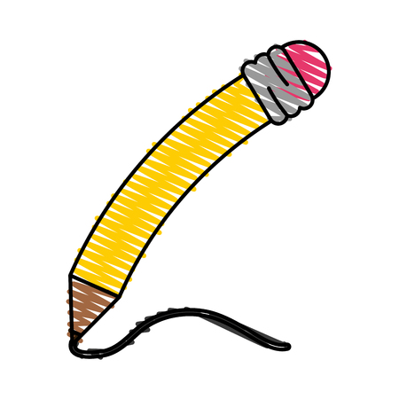Elastic shape pencil doodle  vector illustration design graphicのイラスト素材
