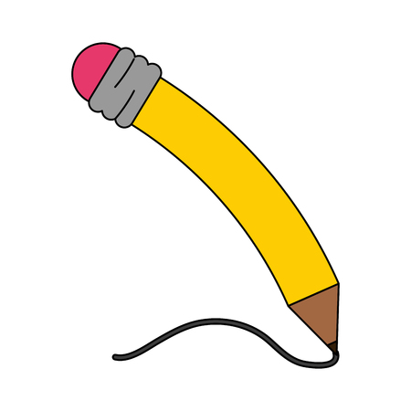 Elastic shape pencil flat vector illustration design graphicのイラスト素材