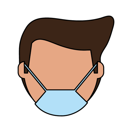 Medical professional face flat vector illustration design graphicのイラスト素材