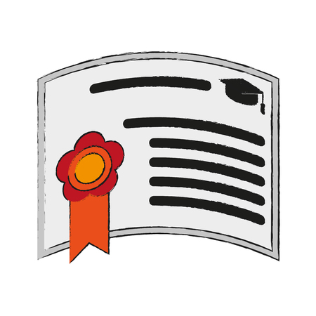Graduation diploma achievement draw vector illustration design graphicのイラスト素材