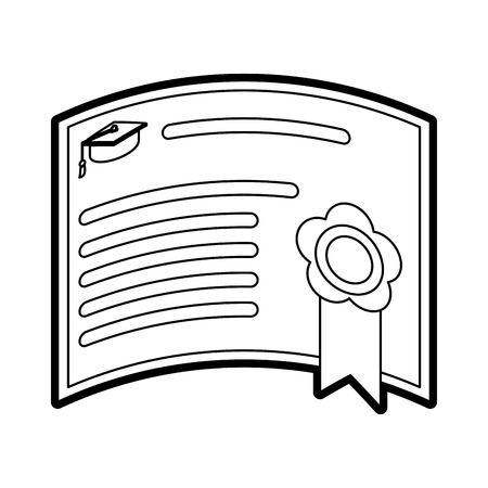 Graduation diploma achievement paint vector illustration design graphicのイラスト素材