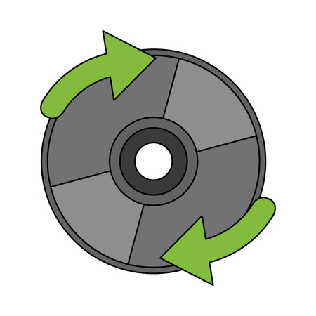 Cd player accessory flat vector illustration design graphicのイラスト素材