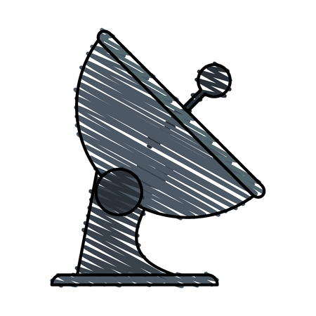 Communication signal antenna doodle vector illustration design graphicのイラスト素材