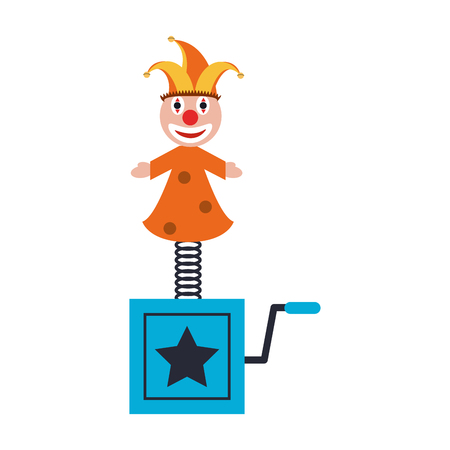 jack in the box funny toy icon image vector illustration designのイラスト素材