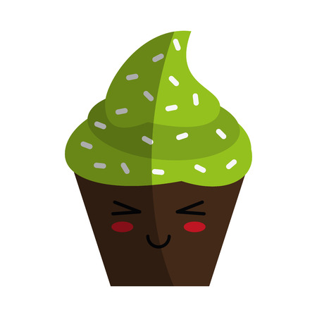 cupcake with sprinkles icon image vector illustration designのイラスト素材