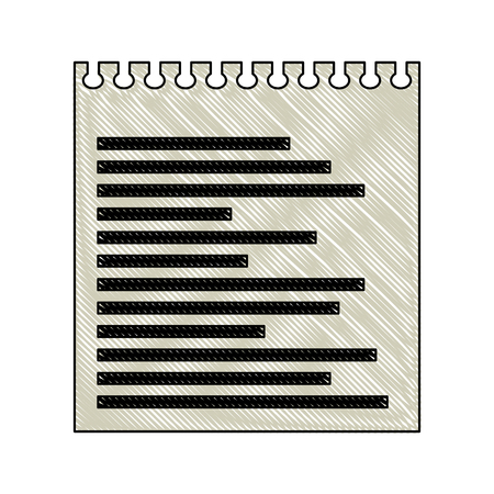 torn sheet of paper note office vector illustrationのイラスト素材