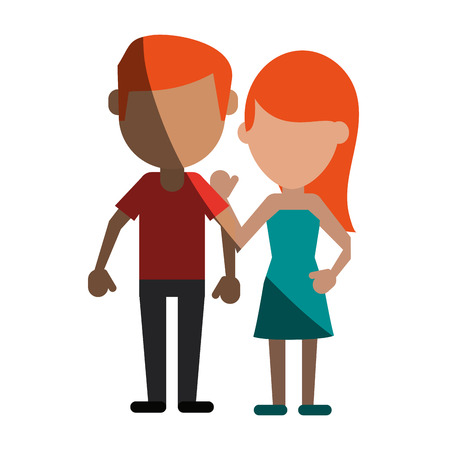 Avatars of traditional couple icon image vector illustration designのイラスト素材