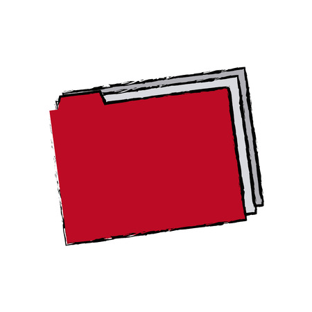 Folder file document paper archive office supply vector illustrationのイラスト素材
