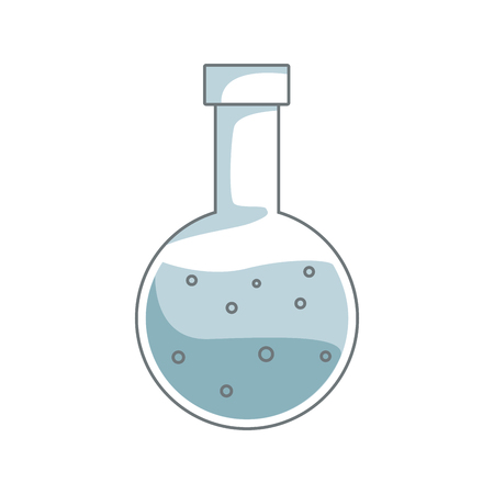 research test tube flask equipment chemistry vector illustrationのイラスト素材
