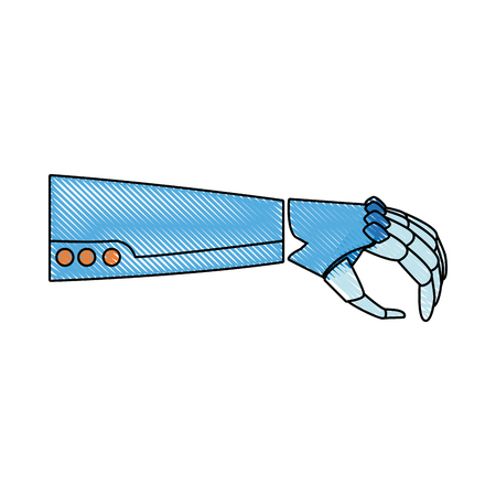 robotic arm mechanical modern technology vector illustrationのイラスト素材
