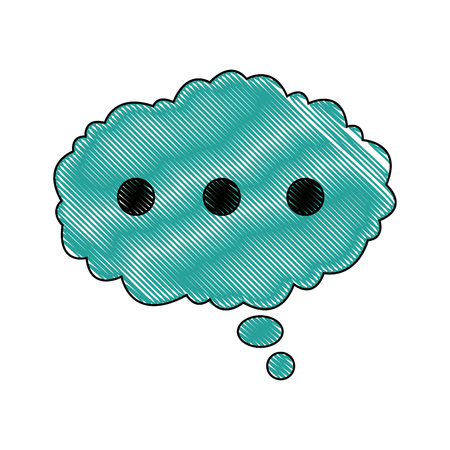 bubble speak cloud dialog message vector illustrationのイラスト素材