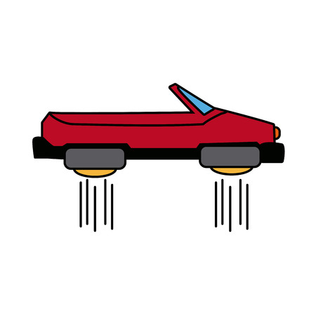 hover car future technology future transport vector illustrationのイラスト素材