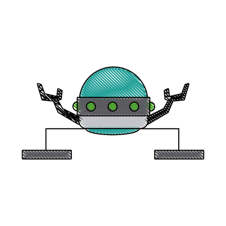robot arms technology device smart vector illustrationのイラスト素材