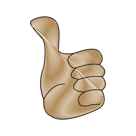 like icon hand finger up sign thumb up symbol vector illustrationのイラスト素材