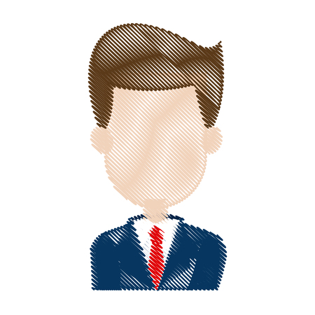 businessman in suit business cartoon successful man vector illustrationのイラスト素材