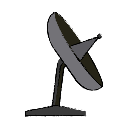 satellite dish antenna for broadcast communication vector illustrationのイラスト素材