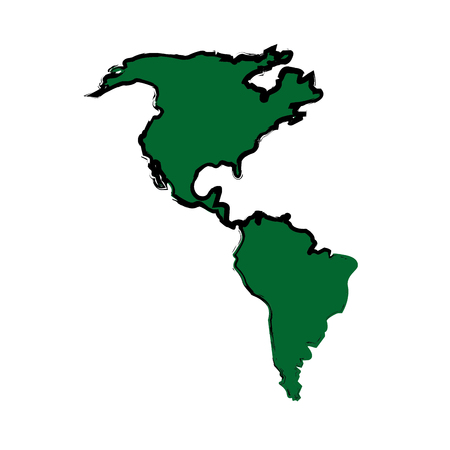 Green America map location geography vector illustrationのイラスト素材