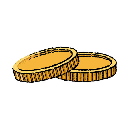 coins dollar money cash banking vector illustrationのイラスト素材
