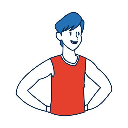 man character sport fitness athletic vector illustrationのイラスト素材
