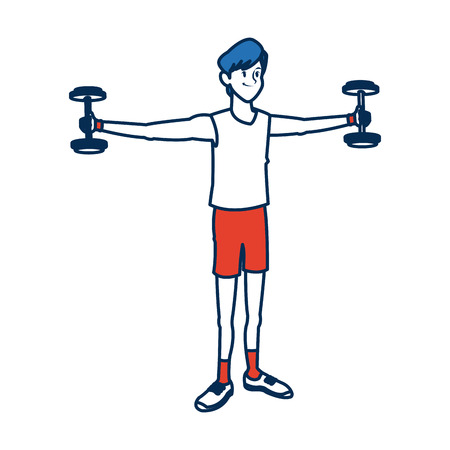 man character sport fitness athletic vector illustrationのイラスト素材