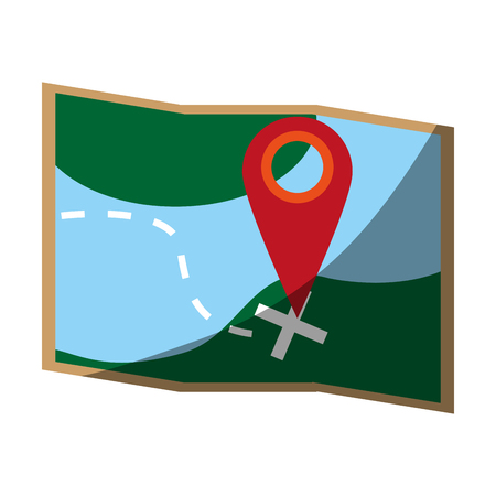 map with location pin icon image vector illustration designのイラスト素材