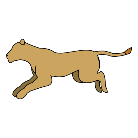 female lion african animal courageous creature vector illustrationのイラスト素材
