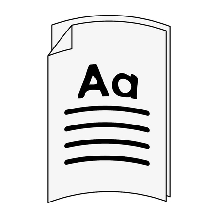 paper document icon image vector illustration design  black and whiteのイラスト素材