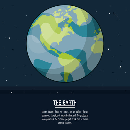 A colorful poster with planet earth vector illustration.のイラスト素材