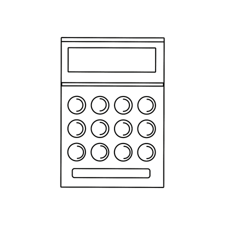 school calculator math number accounts vector illustrationのイラスト素材