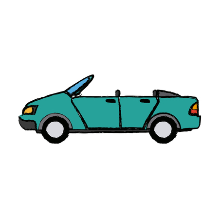 convertible car sport vehicle transport vector illustrationのイラスト素材