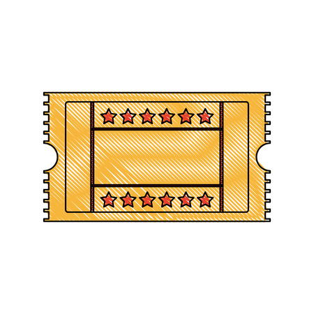 cinema ticket movie entertainment show vector illustrationのイラスト素材