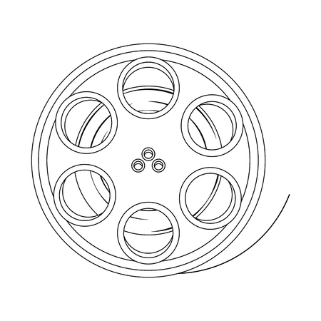 film stripe reel on movie cinema negative vector illustrationのイラスト素材