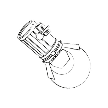 stage light studio lamp spotlight equipment vector illustrationのイラスト素材
