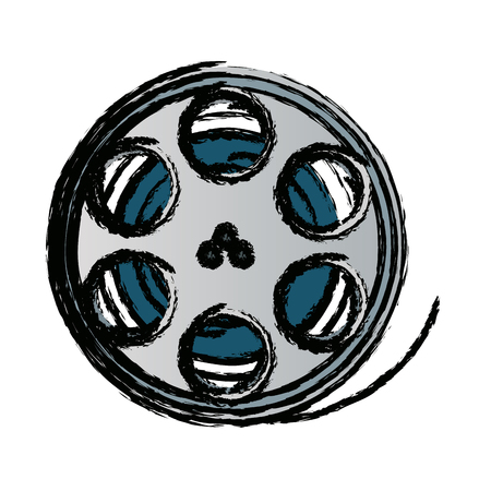 film stripe reel on movie cinema negative vector illustrationのイラスト素材