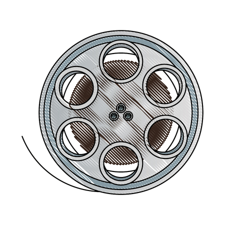 film stripe reel on movie cinema negative vector illustrationのイラスト素材