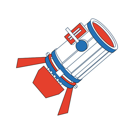 stage light studio lamp spotlight equipment vector illustrationのイラスト素材