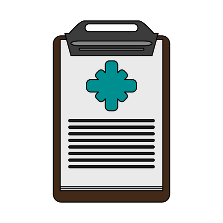 Medical clipboard over white background vector illustrationのイラスト素材