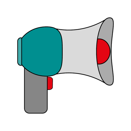 colorful megaphone over white background vector illustrationのイラスト素材