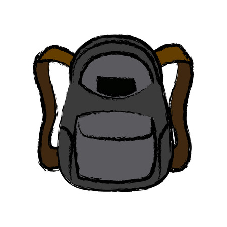 school backpack bag accessory fashion vector illustrationのイラスト素材