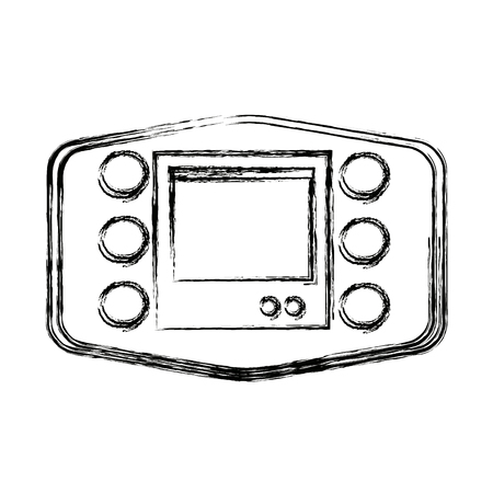 gps navigator technology of car wireless vector illustrationのイラスト素材