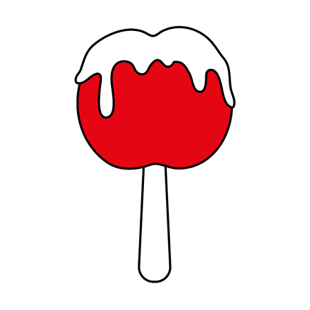 delicious candy apple icon image vector illustration flatのイラスト素材